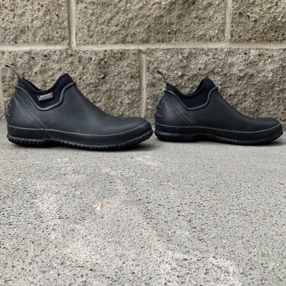BOGS Urban Farmer Boots Mens 9 42 Black Slip On Waterproof Shoes Gardening Shoe - Picture 6 of 12